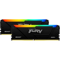 Kingston FURY 32 GB DDR4-3600 Kit werkgeheugen Zwart, KF436C18BB2AK2/32, FURY Beast RGB, XMP