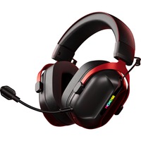 MCHOSE S9 Pro Wireless  over-ear gaming headset Zwart/rood, PC / laptop / Playstation / Switch / Smartphone, 2.4G / Bluetooth / Wired / Type-C	