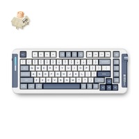 MCHOSE X75 Navy Blue Icy Creamsicle Wireless Gasket Mount Mechanical, toetsenbord Wit/blauwgrijs, US lay-out, Kailh Box Icy Creamsicle, 75%, RGB, Hot swap, Double-Shot PBT, draadloos / Bluetooth / USB-C