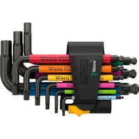 Wera 950/9 Hex-Plus Multicolour Imperial 3 Stiftsleutelset, BlackLaser Zwart, 9‑delig