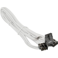 Seasonic 12VHPWR PCIe-adapterkabel, 90° haaks Wit, 75 cm