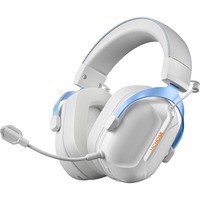 MCHOSE S9 Pro Wireless  over-ear gaming headset Wit/blauw, PC / laptop / Playstation / Switch / Smartphone, 2.4G / Bluetooth / Wired / Type-C	