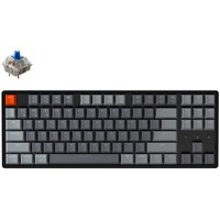 Keychron K8-J2, toetsenbord Grijs/grijs, US lay-out, Gateron Blue, RGB leds, TKL, ABS keycaps, Bluetooth