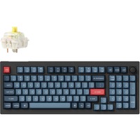 Keychron V5 Max-D4, toetsenbord Zwart, US lay-out, Gateron Jupiter Banana, RGB leds, 96%, Double-shot PBT, hot swap, 2.4 | Bluetooth | USB-C, Knob