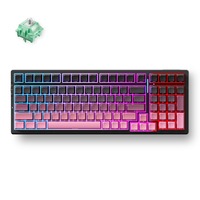 MCHOSE G98 Pro Black Pink Cabbage Tofu V2 Wireless Tri-Mode Custom Mechanical, gaming toetsenbord Zwart/pink (roze), US lay-out, KTT Cabbage Tofu V2, 98%, RGB, Hot swap, Side engraved PBT, draadloos / Bluetooth / USB-C