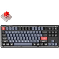 Keychron V3-C1, gaming toetsenbord Zwart/transparant, US lay-out, Keychron K Pro Red, RGB leds, TKL, Double-shot PBT, hot swap, Knob