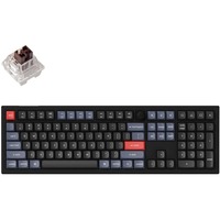 Keychron V6-D3, gaming toetsenbord Zwart, US lay-out, Keychron K Pro Brown, RGB leds, Double-shot PBT, hot swap, Knob