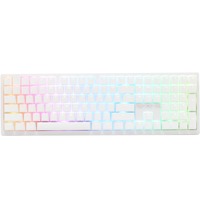 Ducky Zero 6108 Pure White, gaming toetsenbord Wit, US lay-out, Cherry MX2A Speed Silver, RGB leds, Double-shot PBT, hot swap, 2.4GHz | Bluetooth | USB-C