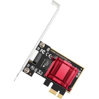 Cudy 2.5 Gbps PCI-E Ethernet Adapter netwerkadapter Rood