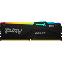 Kingston FURY 16 GB DDR5-5600 werkgeheugen Zwart, KF556C40BBA-16, Beast RGB, XMP