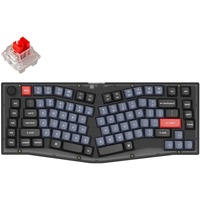 Keychron V10-C1, toetsenbord Zwart/transparant, US lay-out, Keychron K Pro Red, RGB leds, 75% Alice, OSA Profile Double-Shot PBT, hot swap, Knob