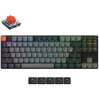 Keychron K1X-B1, toetsenbord Zwart, US lay-out, Keychron Mechanical Red, 80%, RGB leds, ABS Keycap, USB-C | Bluetooth 5.2