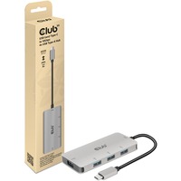 Club 3D USB-C Gen2 > 4x USB-A 10Gbps usb-hub Aluminium