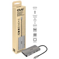 Club 3D USB 3.2 Gen1 Type-C 8-in-1 dockingstation Grijs