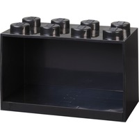 Room Copenhagen LEGO Brick Shelf, 8 noppen wandschap Zwart