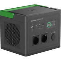 APC Schneider OffGrid draagbare Power Station 730 powerstation Zwart/groen, PPS730-GR, Lithium-ion batterij 738Wh, 2x 230V 700W, 3x USB-A QC, 2x USB-C PD