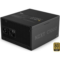 NZXT C1000 Gold ATX 3.1, 1000 Watt voeding  Zwart, 1x 16-pins grafische kaartconnector, 6x PCIe, kabelmanagement