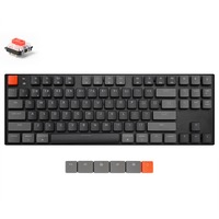 Keychron K1-M1, toetsenbord Grijs/grijs, US lay-out, Gateron Low Profile Red, RGB leds, TKL, ABS keycaps, Bluetooth