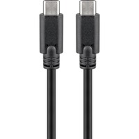 goobay Sync & Charge Super Speed USB-C kabel Zwart, 0,5 meter