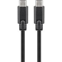 goobay Sync & Charge Super Speed USB-C kabel Zwart, 1 meter