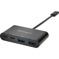 Kensington USB-C 4-Port usb-hub Zwart, 2x USB-A 3.0 | 2x USB-C 3.0