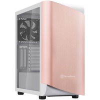 SilverStone SETA A1 midi tower behuizing Wit/roségoud | 2x USB-A | 1x USB-C | RGB | Tempered Glass