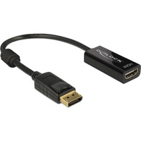 DeLOCK DisplayPort 1.2 > HDMI adapter Zwart, 0,2 meter, 4K